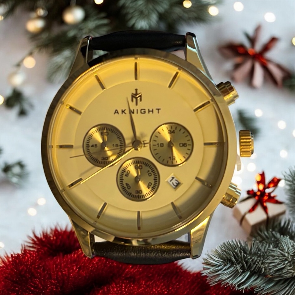 Gold AKnight Chronograph Watch